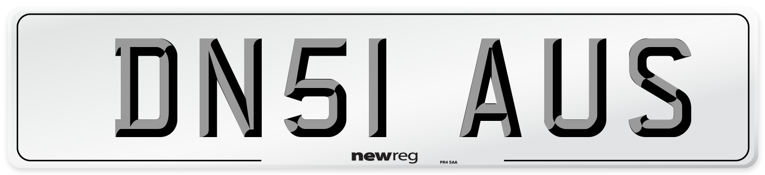 DN51 AUS Number Plate from New Reg